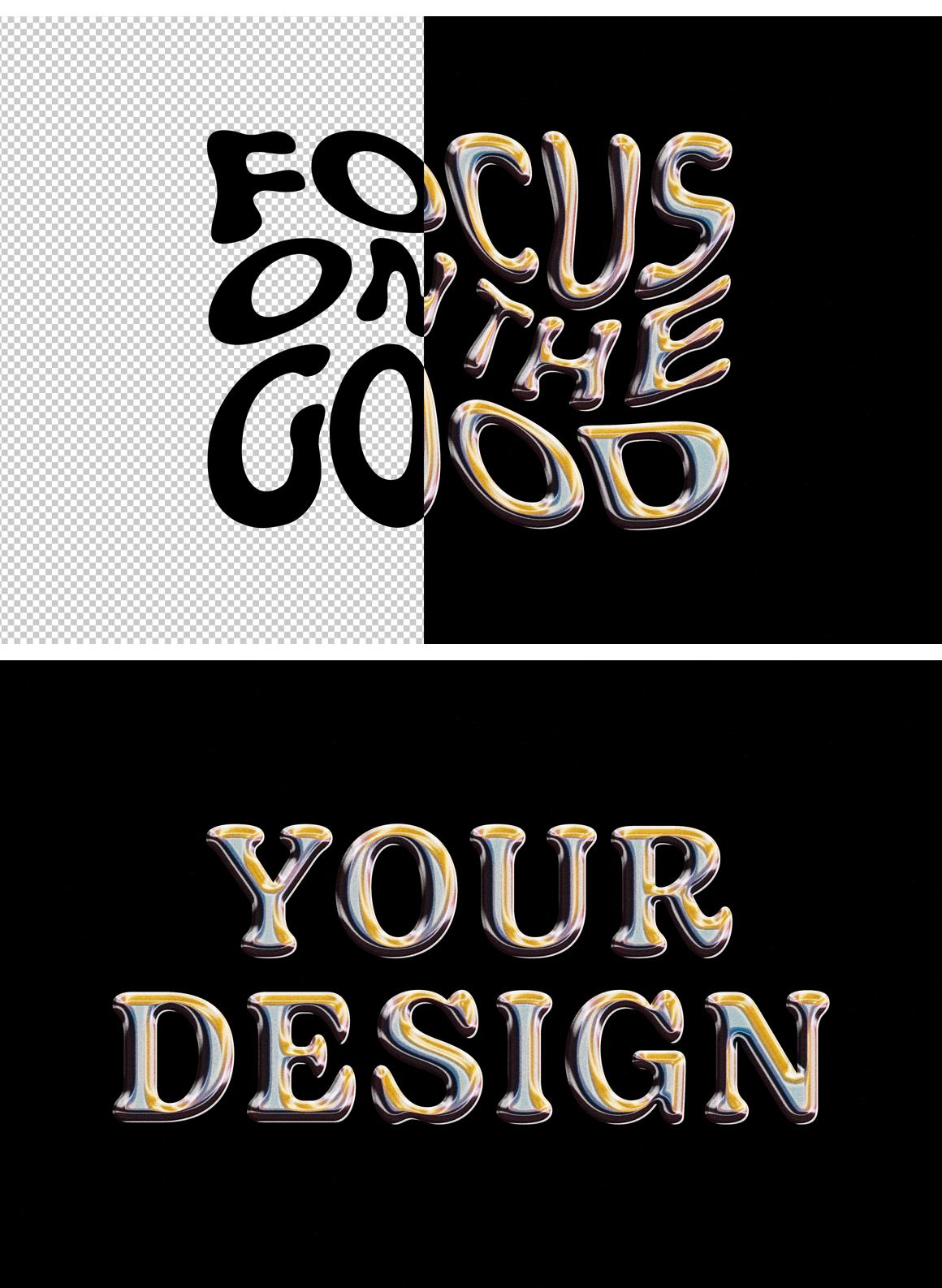 Chrome Text &amp; Logo Effect Template