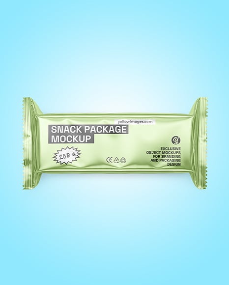 Metallic Snack Package Mockup