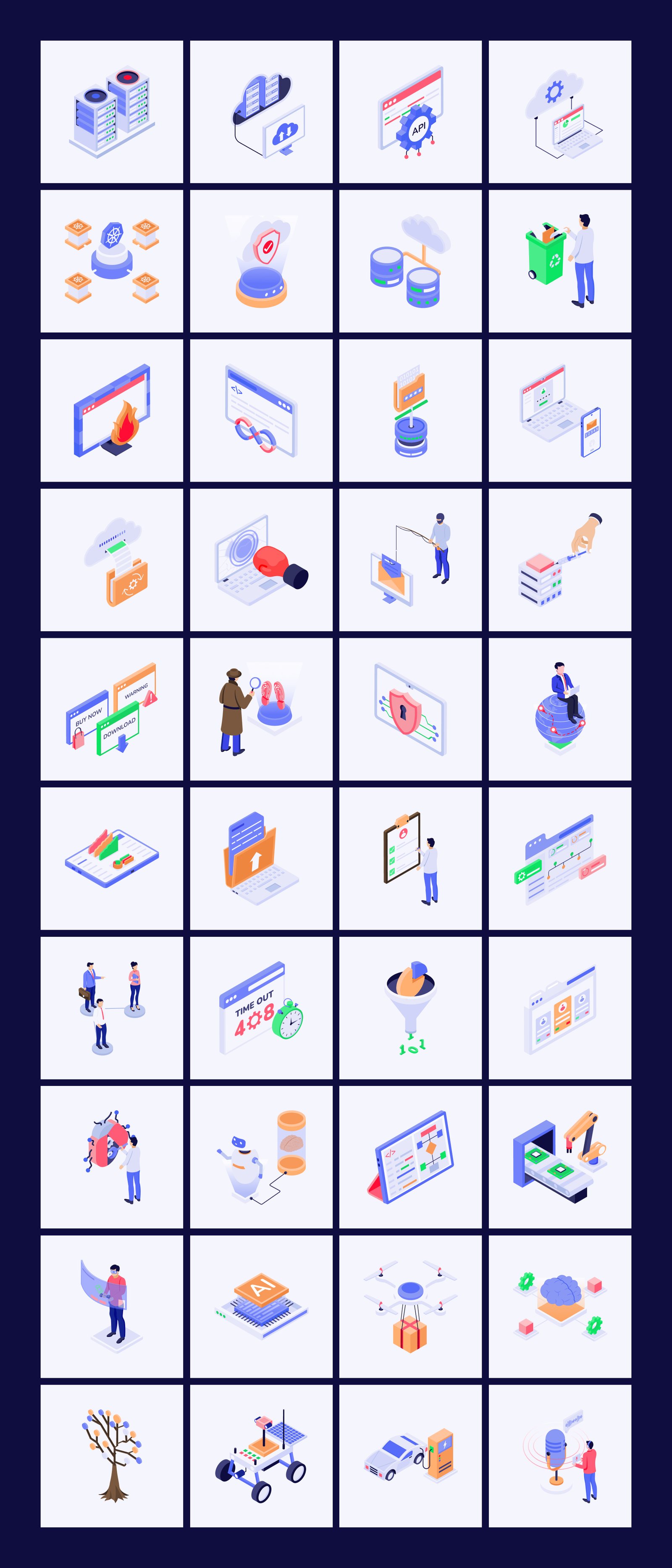 Everyday Isometric Icons Bundle