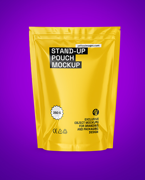 Glossy Stand-up Pouch Mockup