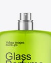 Frosted Glass Perfume Bottle with Box Mockup