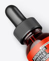 Two Amber Glass Dropper Bottles Mockup