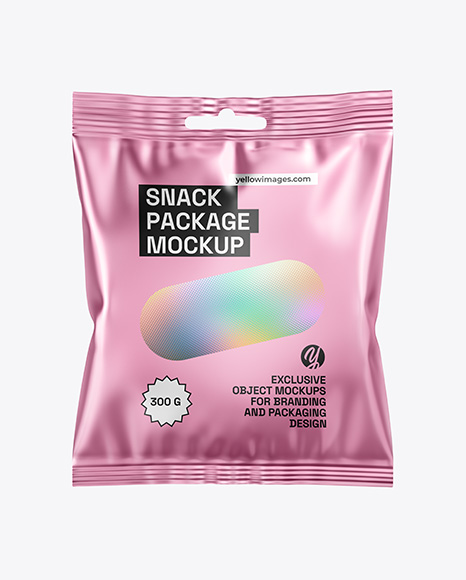Metallic Snack Package Mockup