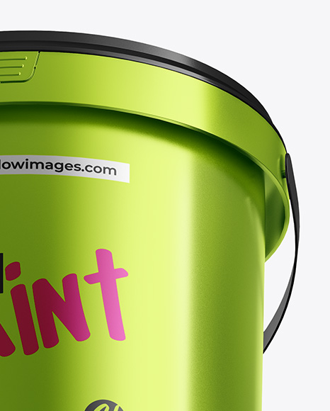 Metallic Bucket Mockup