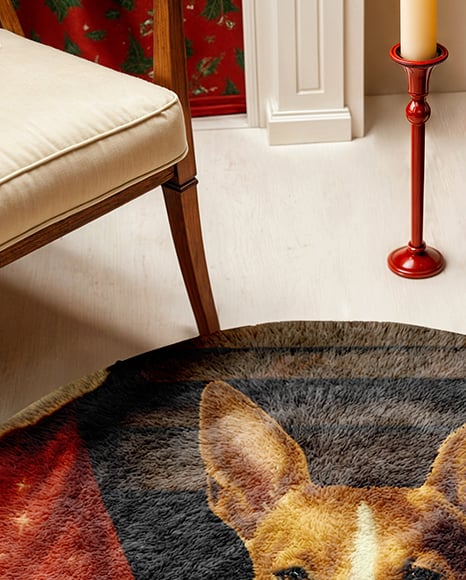 Carpet Near the Christmas Tree Mockup