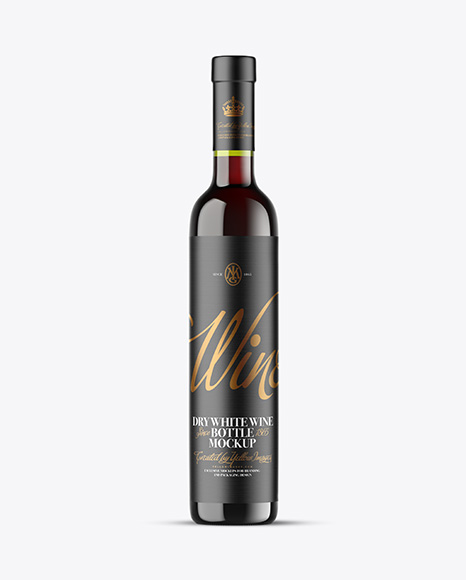 Green Glass Red Wine Bottle Mockup - Packaging mockups