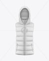 Hooded Down Vest Mockup