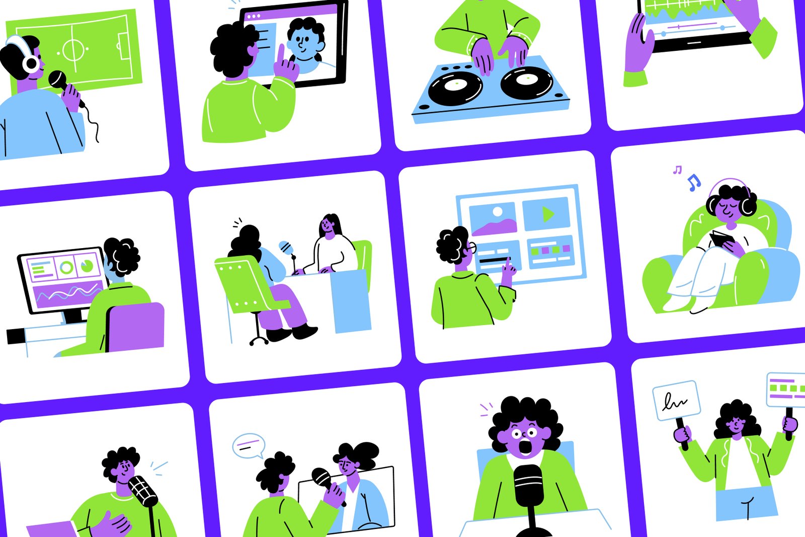 Media Illustration Art Set