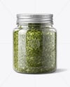 Plastic Jar with Parsley Flakes Mockup