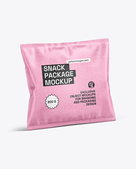 Kraft Paper Snack Package Mockup
