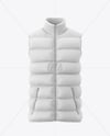 Matte Down Vest Mockup – Front View