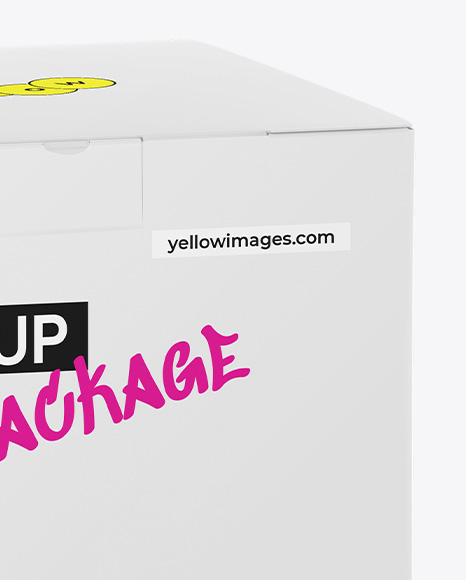 Paper Box Mockup – Half Side View