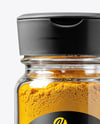 Glass Spice Jar with Turmeric Mockup