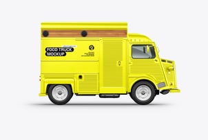 Food van psd mockup