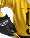 Man Wearing Full Ice Hockey Kit Mockup