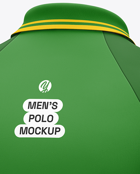 Men's Long Sleeve Raglan Polo Mockup