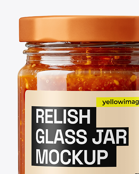 Jar with Sweet Relish Sauce Mockup