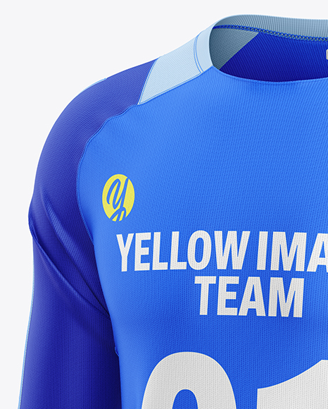 Training Long Sleeve Jersey Mockup - Half Side view