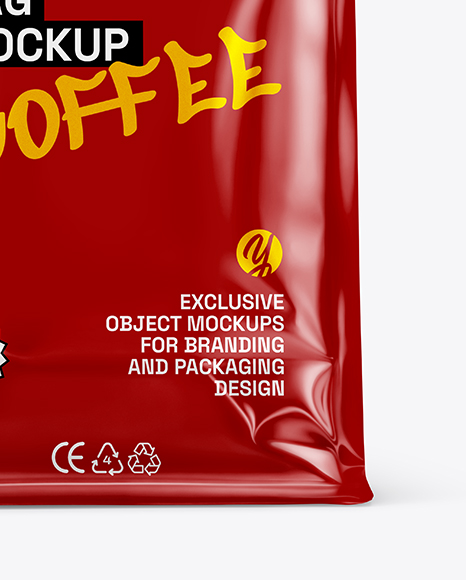 Glossy Coffee Bag Mockup