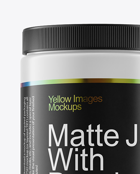 Matte Jar With Powder Mockup