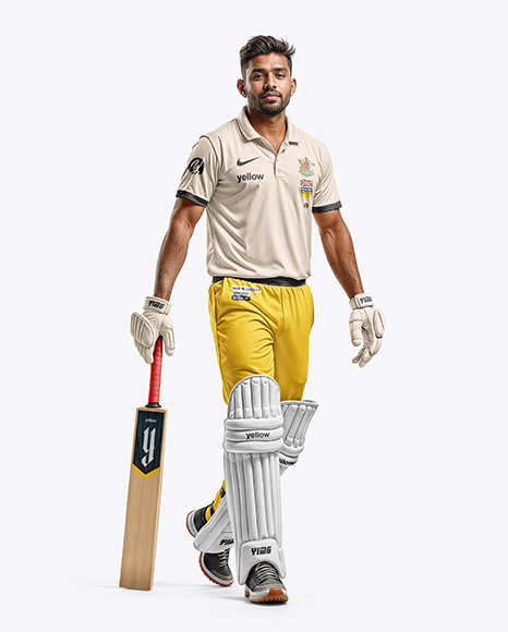 Indian Man Wearing Full Cricket Kit Mockup - Mens+Polo+Mockup+FrontView+Download+Mens+Polo+Mockup+...