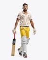 Indian Man Wearing Full Cricket Kit Mockup