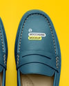 Pair of Women's Leather Moccasins Mockup