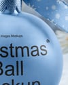 Matte Christmas Ball with Bow Mockup