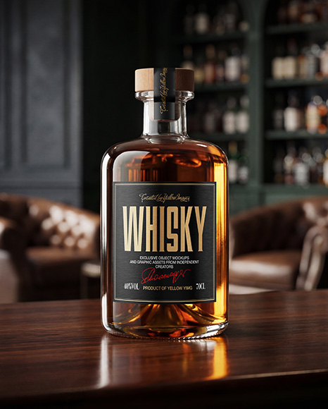 Whiskey Bottle Mockup