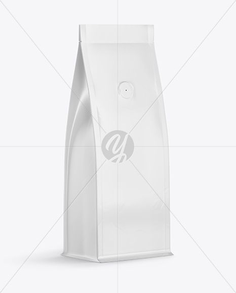 Matte Coffee Bag Mockup - Half Side view