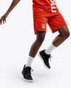 Black Woman Wearing Full Basketball Kit Mockup