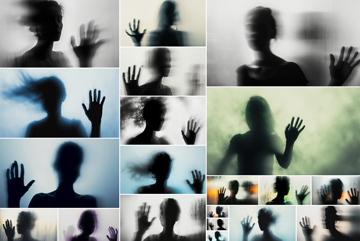 Blurred silhouettes