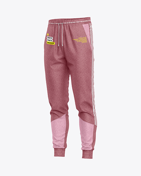 Heather Men’s Pants Mockup - Half Side View