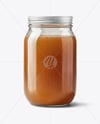 Glass Jar with Beef Bone Broth Mockup