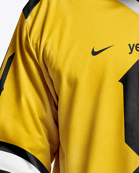 Man Wearing Ice Hockey Goalkeeper Kit Mockup