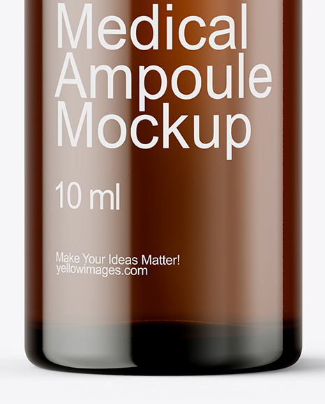 Amber Glass Medical Ampoule Mockup