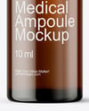 Amber Glass Medical Ampoule Mockup