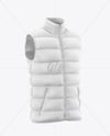 Matte Down Vest Mockup – Half Side View