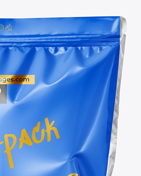 Glossy Stand-Up Pouch Mockup