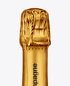 Clear Glass Pink Champagne Bottle Mockup