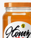 Glass Jar with Linden Honey Mockup