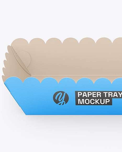 Paper Tray with Hot Dog Mockup