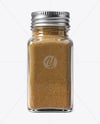 Square Glass Jar with Ground Cumin Mockup