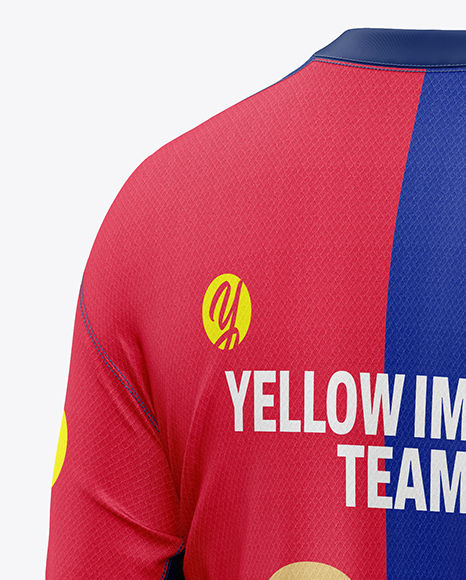 Soccer Kit Mockup - Back Half Side View