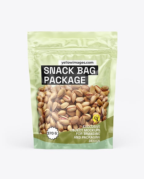 Transparent Pouch with Phistachios Mockup - Mockups