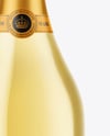 Clear Glass White Champagne Bottle Mockup