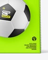 Corrugated Box With Soccer Ball Mockup