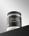 Clear Jar With Powder Mockup