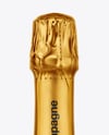 Dark Glass Champagne Bottle Mockup