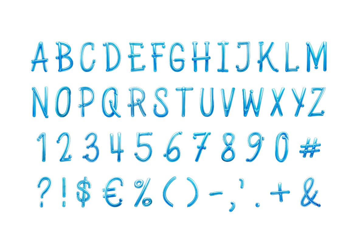 Blue Balloon Font